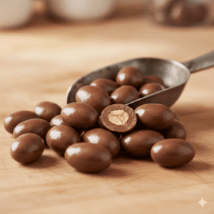 Tejcsokoládés manduladrazsé