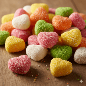 Jeleu delicii turcești în formă de inimă