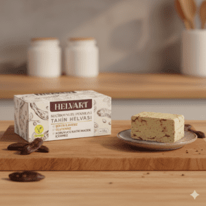 Zuckerfreie Tahini-Halva-Carob mit Keksen